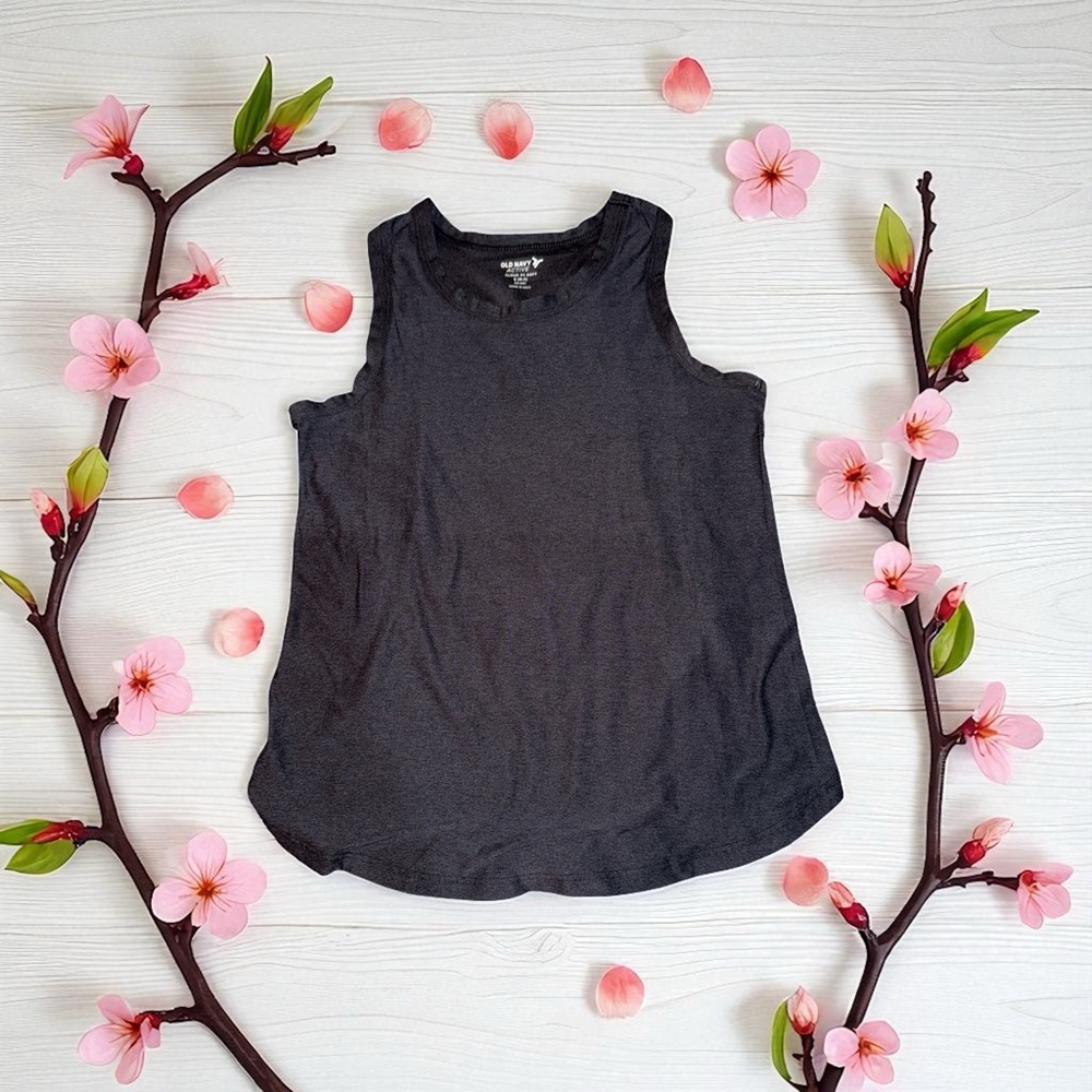Old Navy Charcoal Black  Tank Top NEW Girls Small 6/7